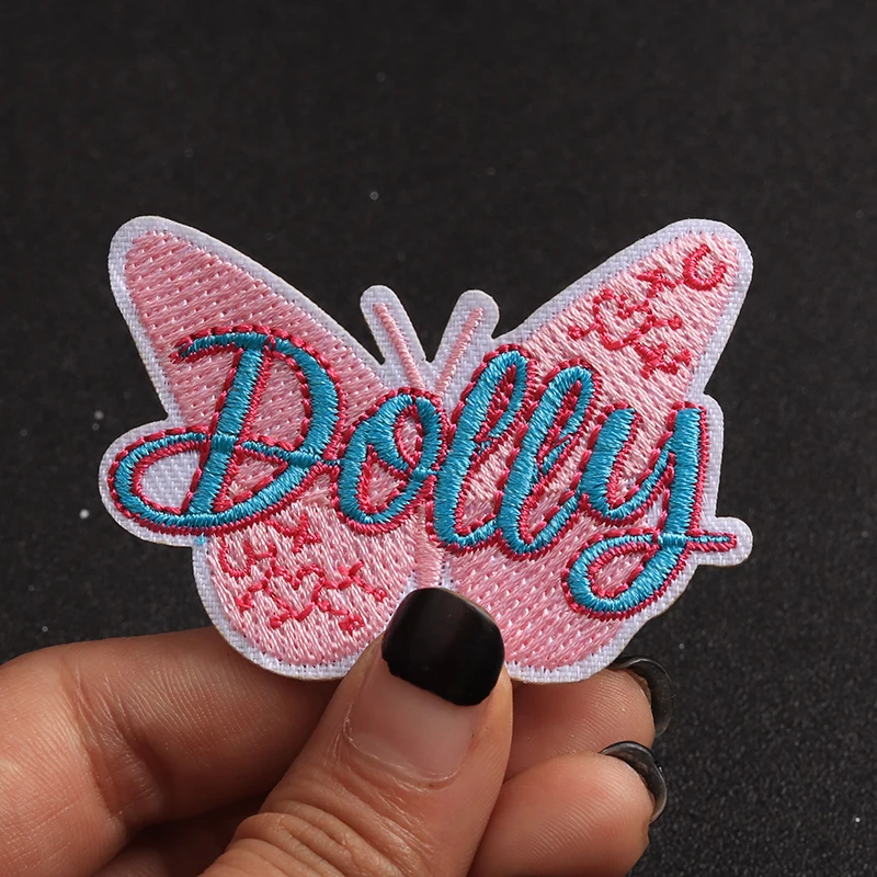 Colorful Cartoon Butterfly Dolly Embroidered Patch Set 3 Colorful Cartoon Butterfly Dolly Embroidered Patch Set - Image 3