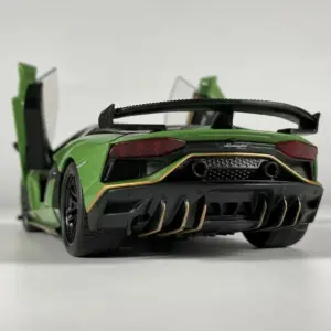 Green Lamborghini Aventador SVJ63 Model