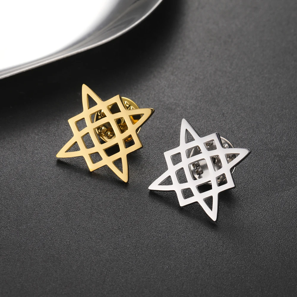 Unisex Stainless Steel Svarog Brooch 4 Unisex Stainless Steel Svarog Brooch - Image 4