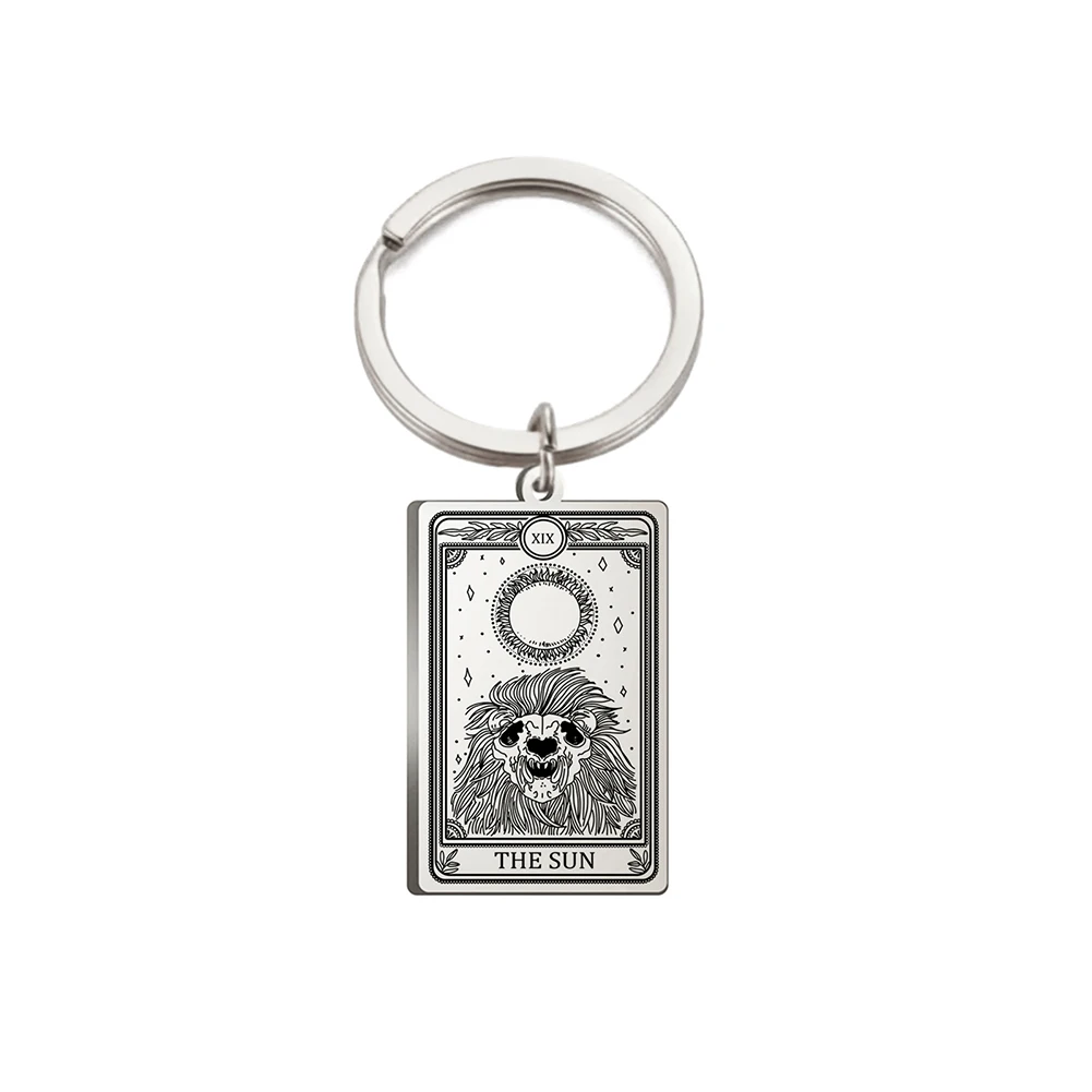 Stainless Steel Moon Tarot Keychain 9 Stainless Steel Moon Tarot Keychain - Image 9