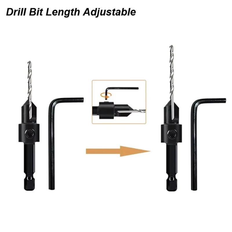 Precision Countersink Drill Bit Set for Woodworking 6 Precision Countersink Drill Bit Set for Woodworking - Image 6