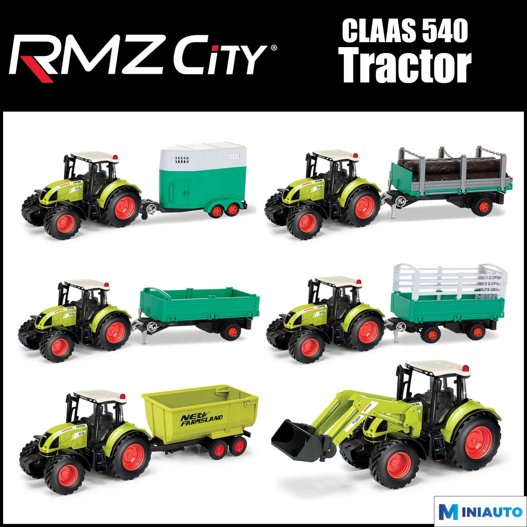 Claas 540 Miniature Tractor with Trailers 1 Claas 540 Miniature Tractor with Trailers