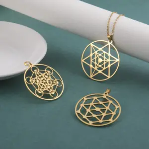Sacred Geometry Stainless Steel Pendant 11 S92460451019d4631b3c94c4c6c1e92e4h