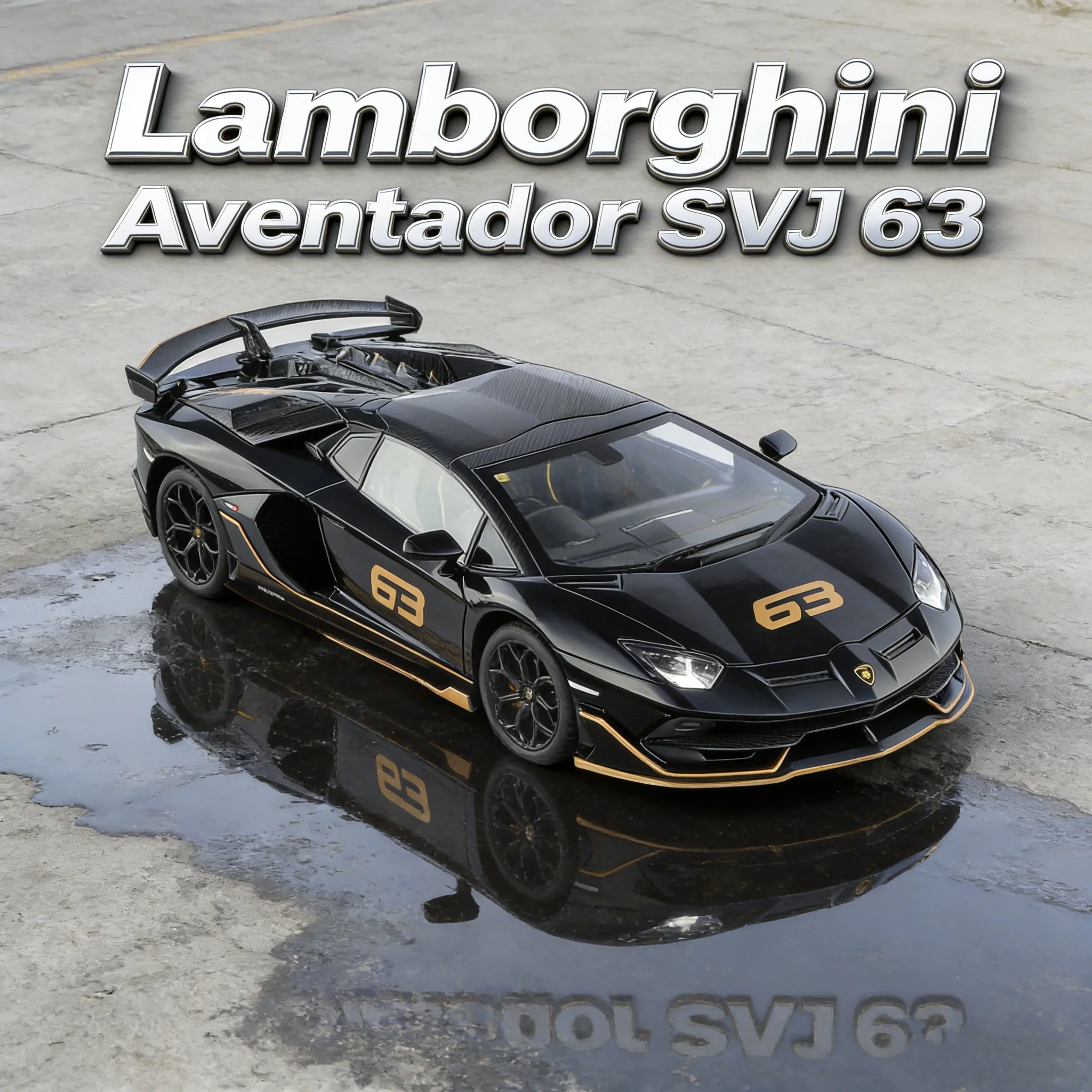 Lamborghini Aventador SVJ 1:24 Diecast Model 8 Lamborghini Aventador SVJ 1:24 Diecast Model - Image 8