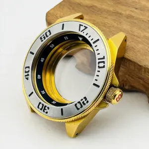 44mm Gold Stainless Steel Samurai SRPE Watch Case 16 S928655c6ae80410f963c67a1be38fd1bV