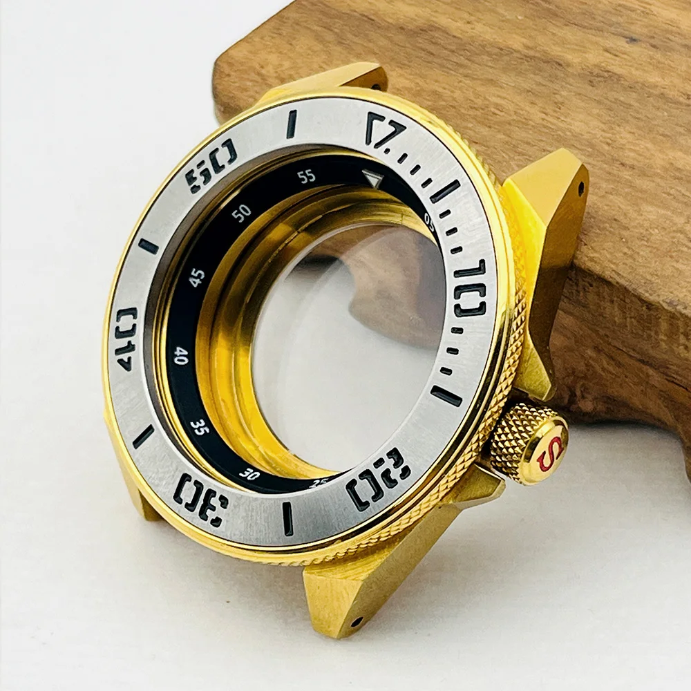 44mm Gold Stainless Steel Samurai SRPE Watch Case 7 44mm Gold Stainless Steel Samurai SRPE Watch Case - Image 7