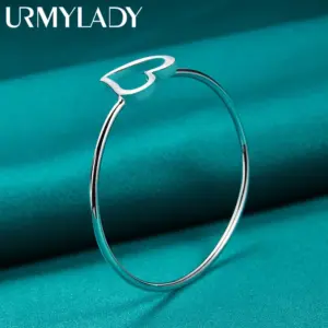 925 Sterling Silver Heart Cuff Bracelet for Women 7 S93b6181bbe6c4d06b28c410d916d0127p