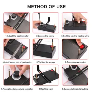 Black Hot Ribbon Cutter with Adjustable Temp 8 S94ad42f75bfa4a0bb6110d22f94a97f4U