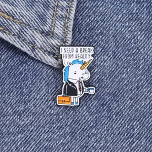 Unicorn Badge Set with "I NEED A BREAK" Quotes 10 S95d53b35df1d4da98eab69b0d28c0f35R