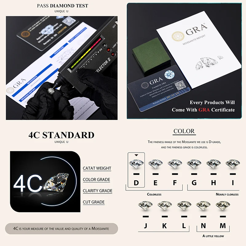 Elegant 0.5-Carat Flower Moissanite Wedding Ring 5 Elegant 0.5-Carat Flower Moissanite Wedding Ring - Image 5