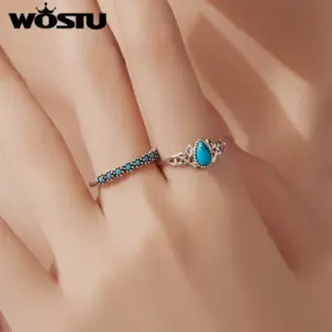 Celtic Knot Turquoise Silver Ring for Women 10 S97d48e4d2250411481dae64e998af63fD