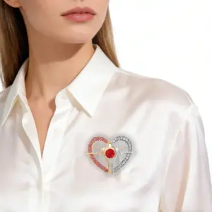 Heartbeat Love Brooch with Rhinestones 11 S97df9eaa3f5e41b6a55e5430af138e21G