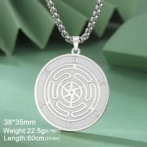 Stainless Steel Hecate’s Wheel Pendant 18 S9b19e8f8e8c74034ae0c0e075fb64fecD