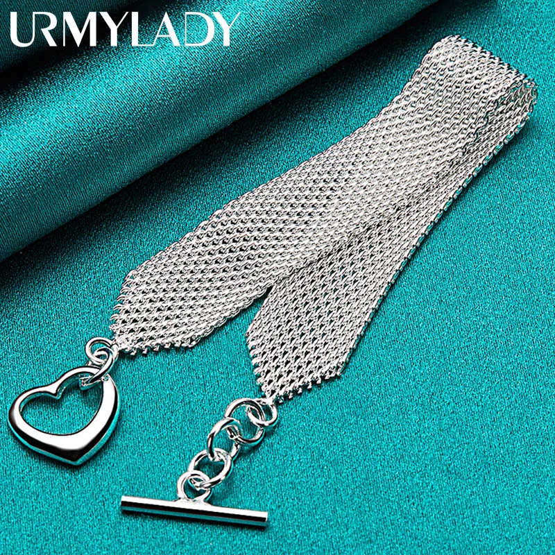 925 Sterling Silver Woven Mesh Bracelet 6 925 Sterling Silver Woven Mesh Bracelet - Image 6