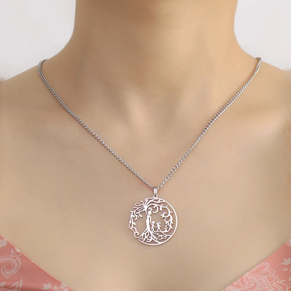 Stainless Steel Tree of Life Necklace 3 Stainless Steel Tree of Life Necklace - Image 3