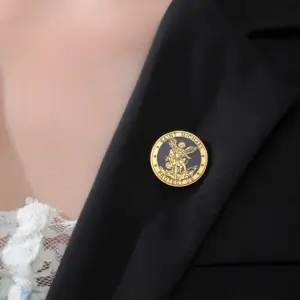 Stainless Steel Saint Michael Brooch Pin 12 S9ede4ee28303464a806b214aa6114453Y