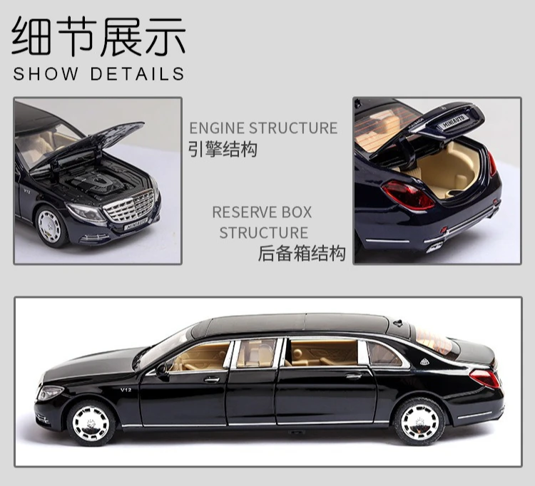 Luxury White 1:32 Scale Diecast Model Car 4 Luxury White 1:32 Scale Diecast Model Car - Image 4