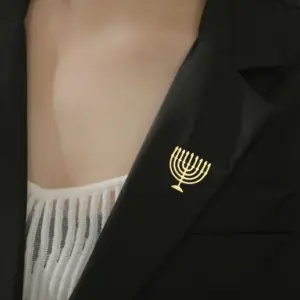 Elegant Stainless Steel Jewish Brooch 15 Sa15816b1adf6452b8923ca1e38741e64K