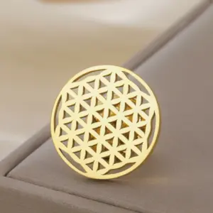 Stainless Steel Flower of Life Brooch (20x20 mm) 11 Sa275437be15a485ab3987f6e6c8ef781P