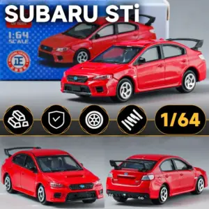 Vibrant Red Subaru WRX STI Diecast Model