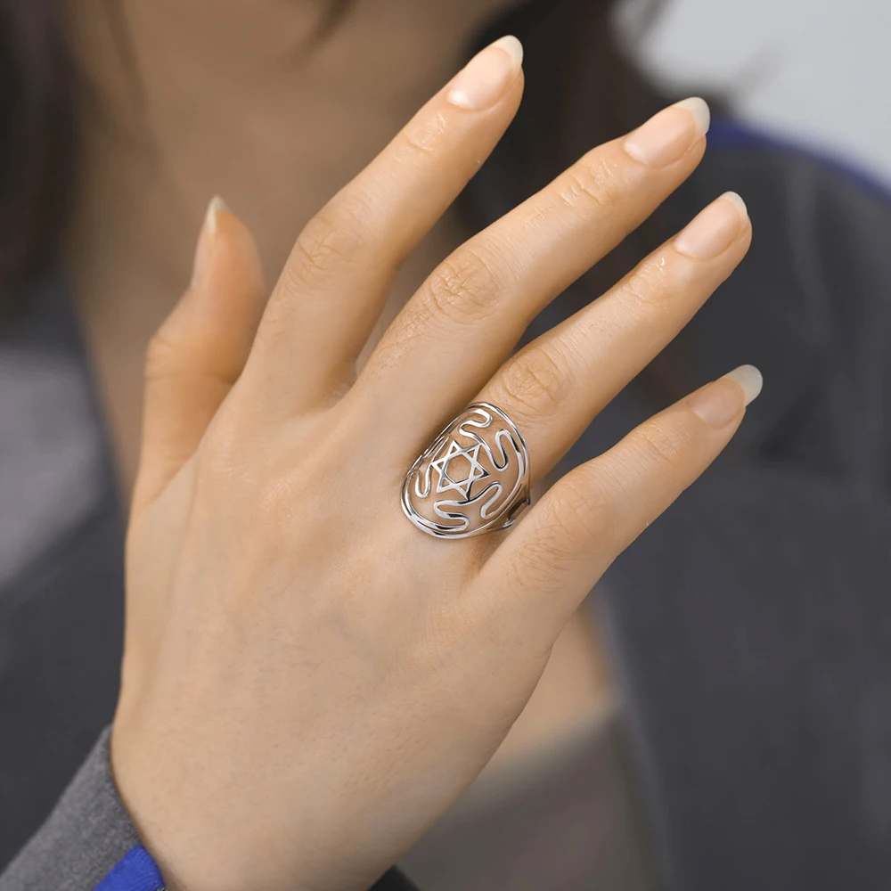 Stainless Steel Star of David Ring 5 Stainless Steel Star of David Ring - Image 5