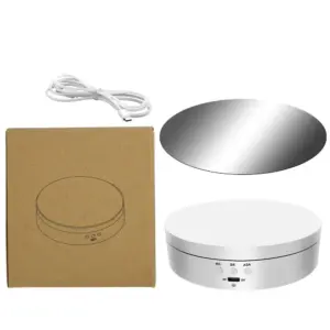 Rotating Jewelry Display Stand with USB Power 14 Sa4e8aba4d2b94ee0a87e58138590bae7Q 1