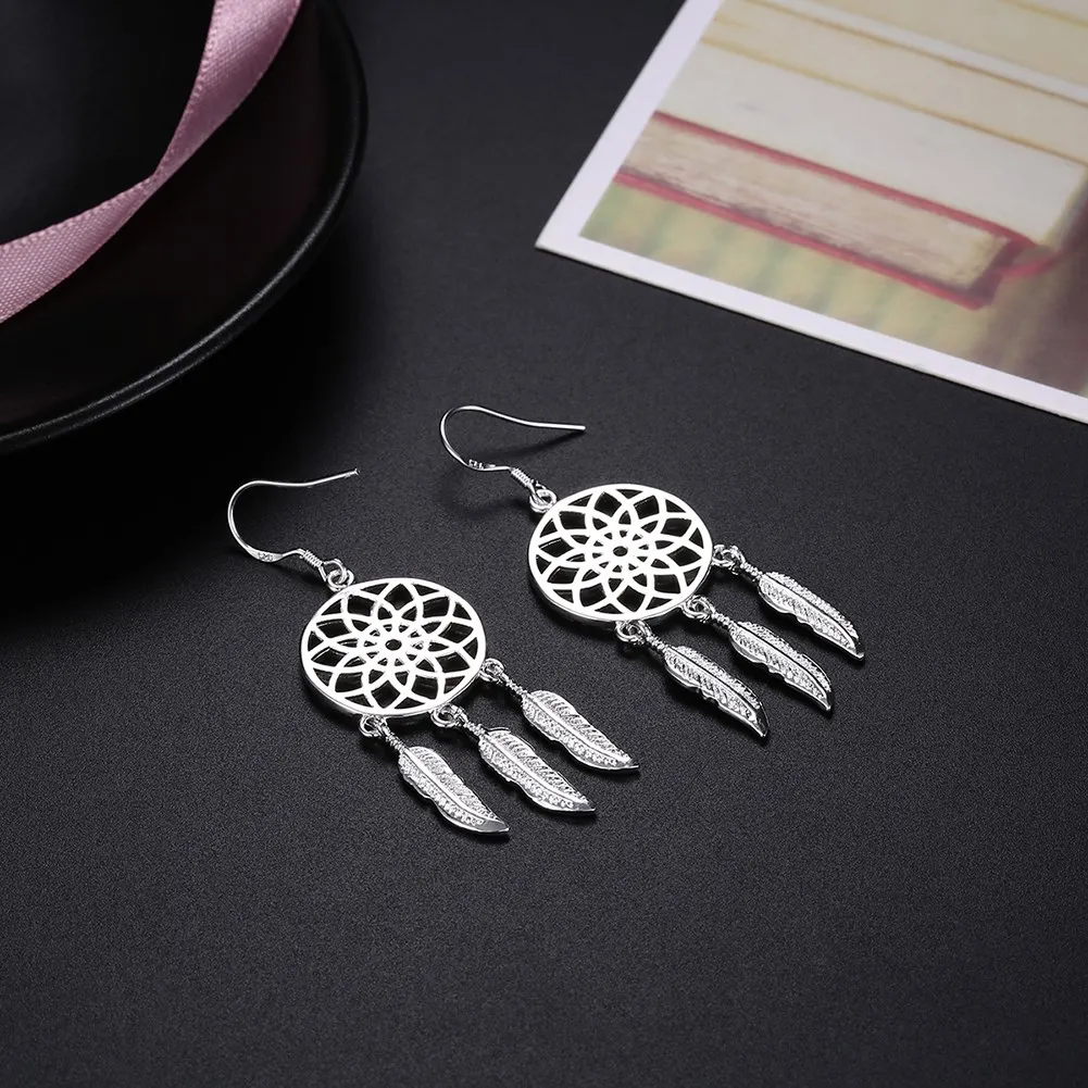 Vintage Sterling Silver Dream Catcher Earrings 5 Vintage Sterling Silver Dream Catcher Earrings - Image 5