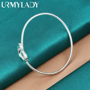 925 Sterling Silver Heart Cuff Bracelet for Women 9 Sa5d2e3e4d2ec4be89adb647ab6e705d09