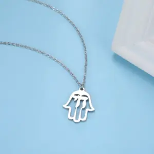 Stainless Steel Chai Necklace with Pendant 13 Sa638428c4cbf4fbe8608c4b0cf219928z