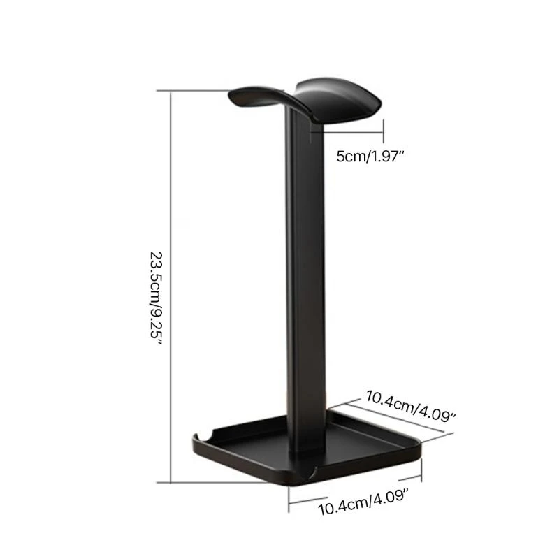 Black Aluminum Headphone Stand for Office and Studio 6 Black Aluminum Headphone Stand for Office and Studio - Image 6