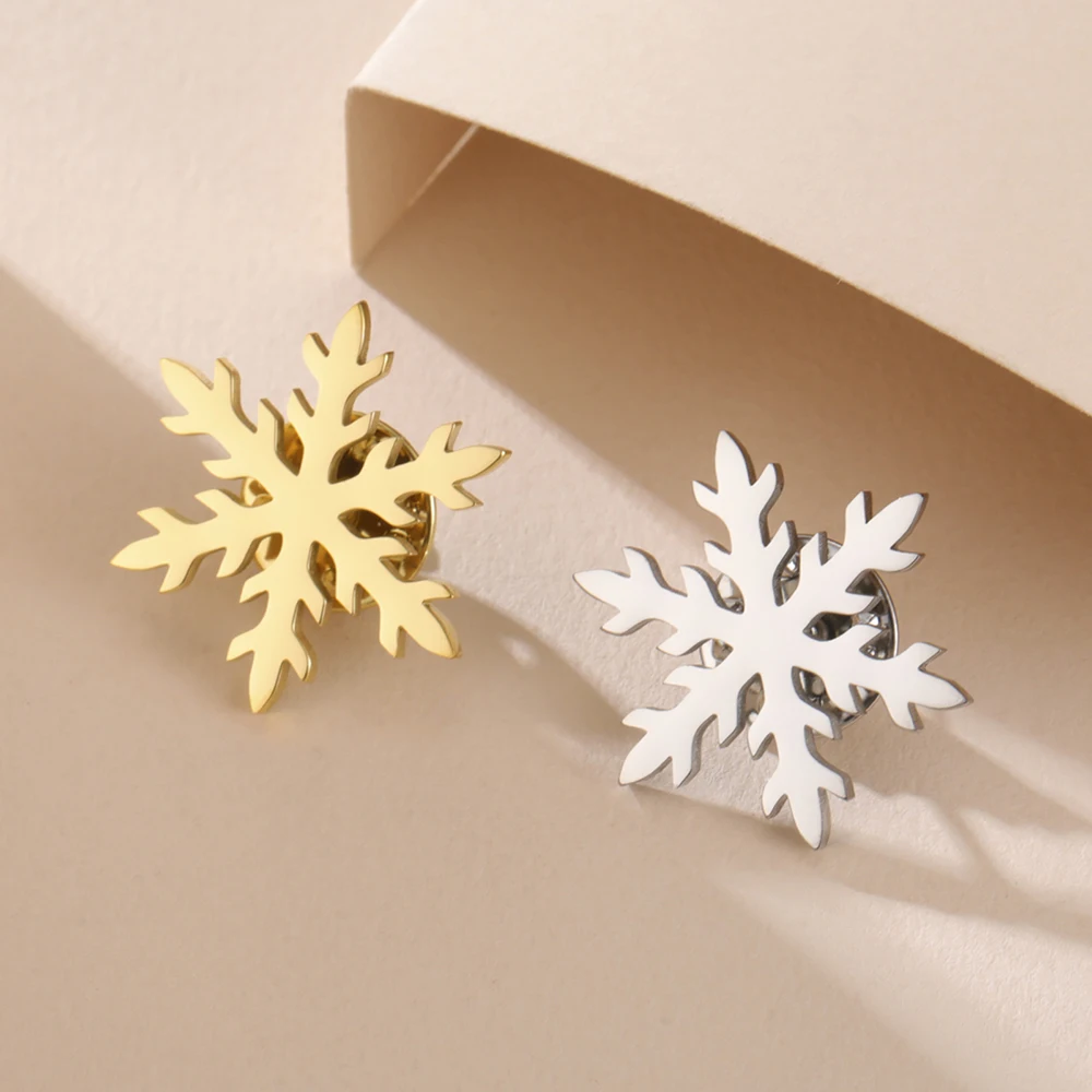 Dawapara Stainless Steel Snowflake Brooch Collection 5 Dawapara Stainless Steel Snowflake Brooch Collection - Image 5