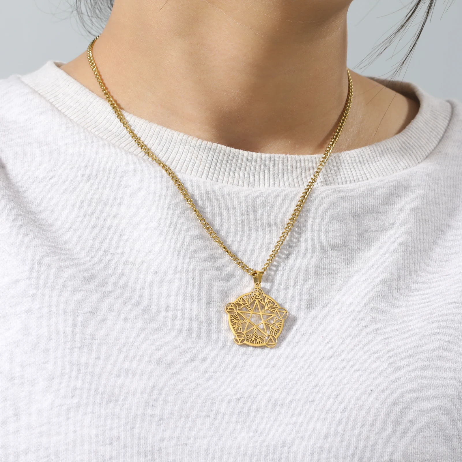 Stainless Steel Pentagram Necklace for Women 4 Stainless Steel Pentagram Necklace for Women - Image 4