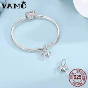 Sterling Silver Galloping Horse Charm for Bracelets 7 Saa0fe42a2db04125a8175df43f590cc2M