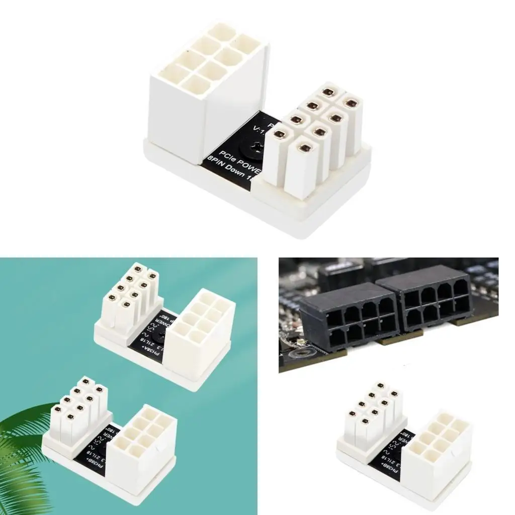 White 180-Degree GPU Power Adapter for Ease 2 White 180-Degree GPU Power Adapter for Ease - Image 2