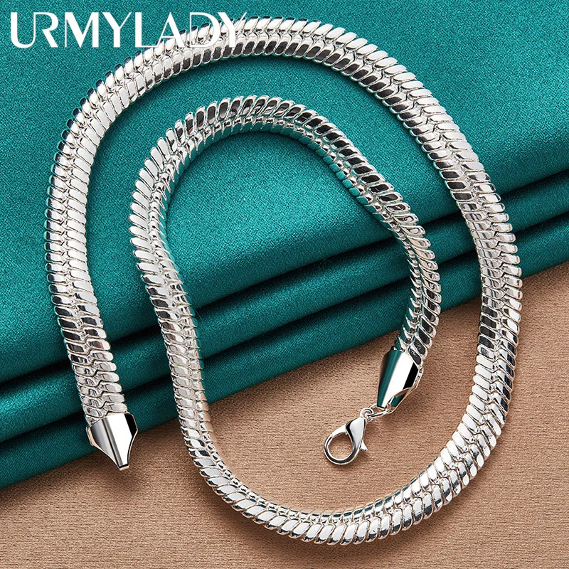 Sterling Silver Snake Chain Necklace 50cm 10mm 4 Sterling Silver Snake Chain Necklace 50cm 10mm - Image 4