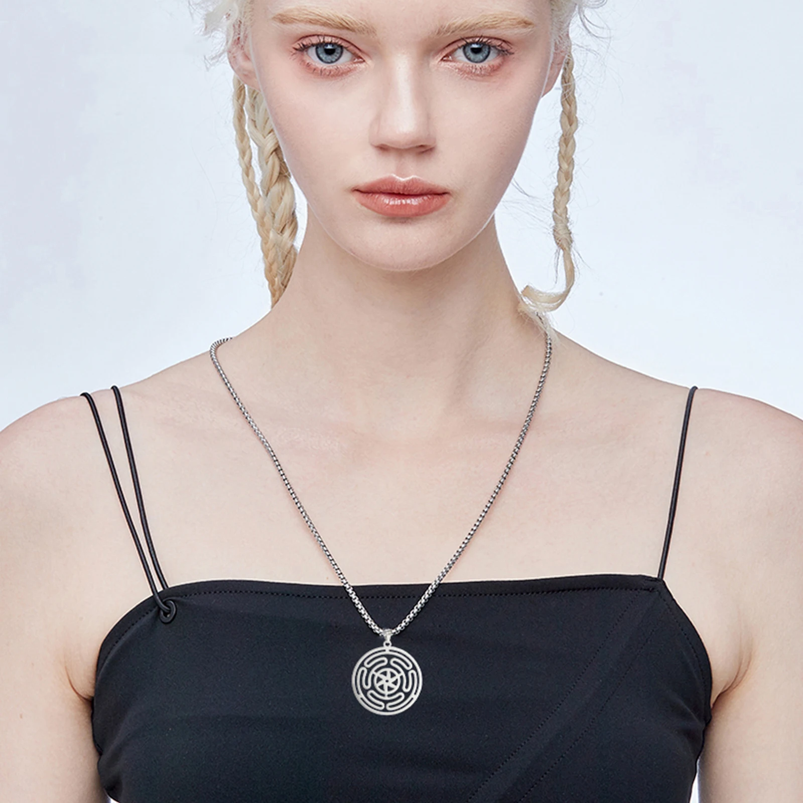 Stainless Steel Hecate’s Wheel Pendant 6 Stainless Steel Hecate’s Wheel Pendant - Image 6