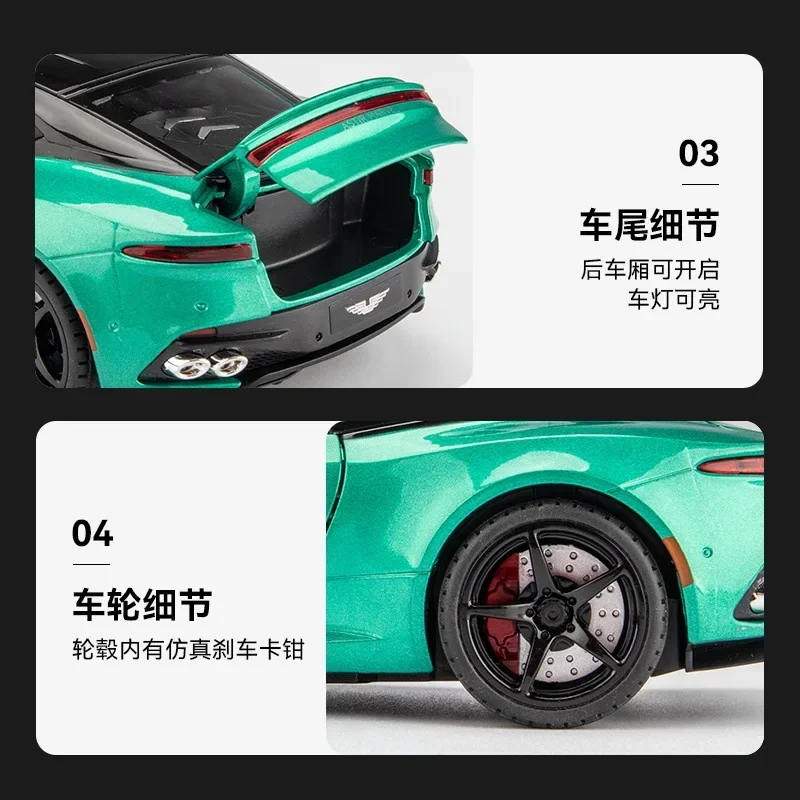 Green Aston Martin DBS Superleggera Diecast Model 5 Green Aston Martin DBS Superleggera Diecast Model - Image 5