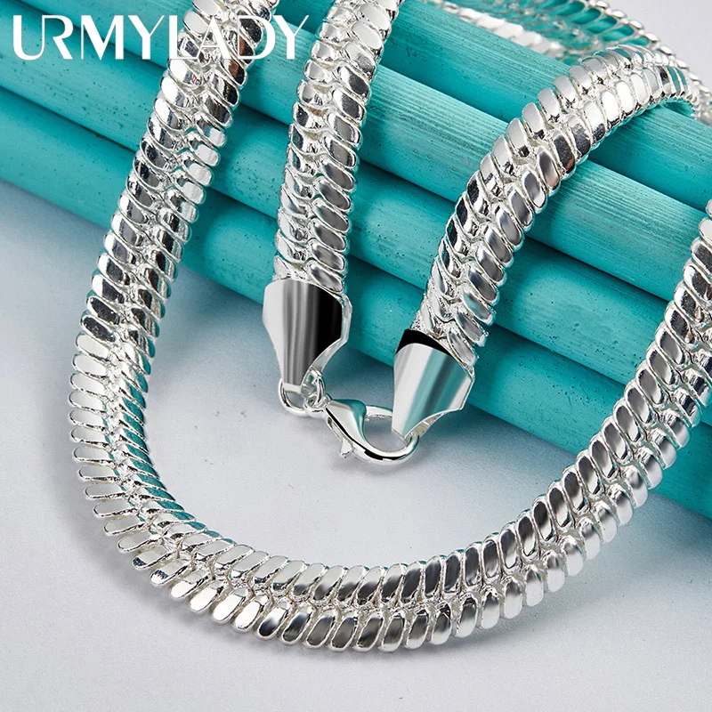 Sterling Silver Snake Chain Necklace 50cm 10mm 6 Sterling Silver Snake Chain Necklace 50cm 10mm - Image 6