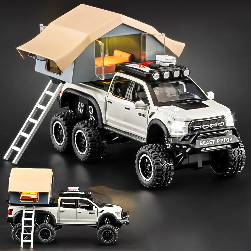 1:24 Ford Raptor F150 Diecast Model in Red 6 1:24 Ford Raptor F150 Diecast Model in Red - Image 6