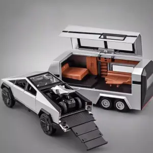 1:32 Off-Road SUV Diecast Model with Trailer