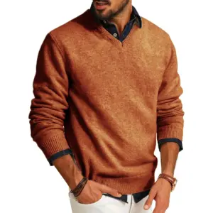 Men’s Light Beige V-Neck Sweater by ANIMAL GAME 15 Saea4e4af50104c629396253bb7ee2d1dP