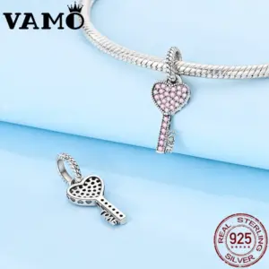 VAMO Sterling Silver Key of Love Charm 7 Saf8e8f4afdc147a8bc32ef523697689cI