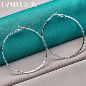 925 Sterling Silver Twisted Rope Hoop Earrings 10 Sb3bb7f4301f14f949c7b1a67f3029210s