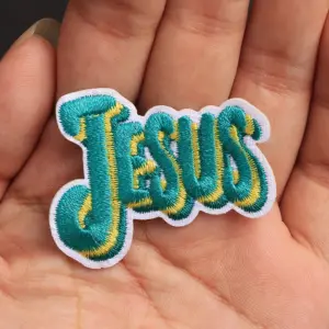 Vibrant JESUS Embroidered Patch Set, 5 Pack 10 Sb3e2a963e1314f4eb59f1c7bf3e891c0e