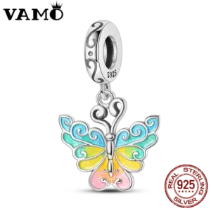 VAMO 925 Silver Enamel Charm Bead for Bracelets 19 Sb40ec55920474d4d8fc2b0fcb5ce49c06
