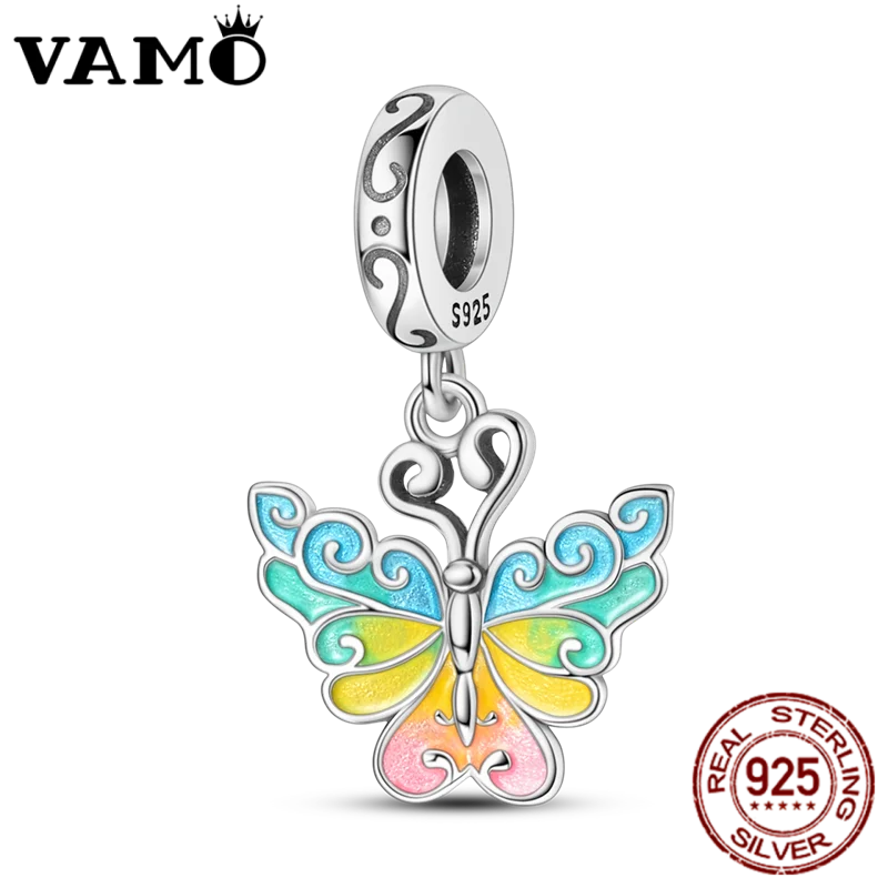 VAMO 925 Silver Enamel Charm Bead for Bracelets 10 VAMO 925 Silver Enamel Charm Bead for Bracelets - Image 10