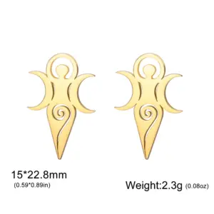 Stainless Steel Wiccan Spiral Goddess Earrings 12 Sb4a3346963804d7389d246170ec862e3B