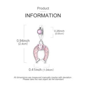 Pink Horseshoe Sterling Silver Charm Bead 9 Sb8e9d89cb45b402f86efc860157bbcfdP