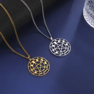 Stainless Steel Pentagram Necklace for Women 15 Sba4cd1019efb4be984a77c8ff552ad70t
