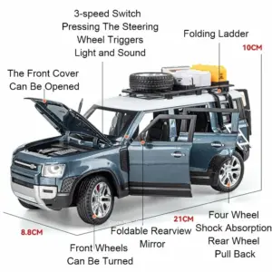 Land Rover Defender 1:24 Scale Diecast Model Blue 11 Sbbdaa80db5b04773943067b8f0d44ec4T